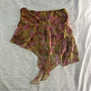 Bershka Asymmetrical Multicolor Tube Top | Size M